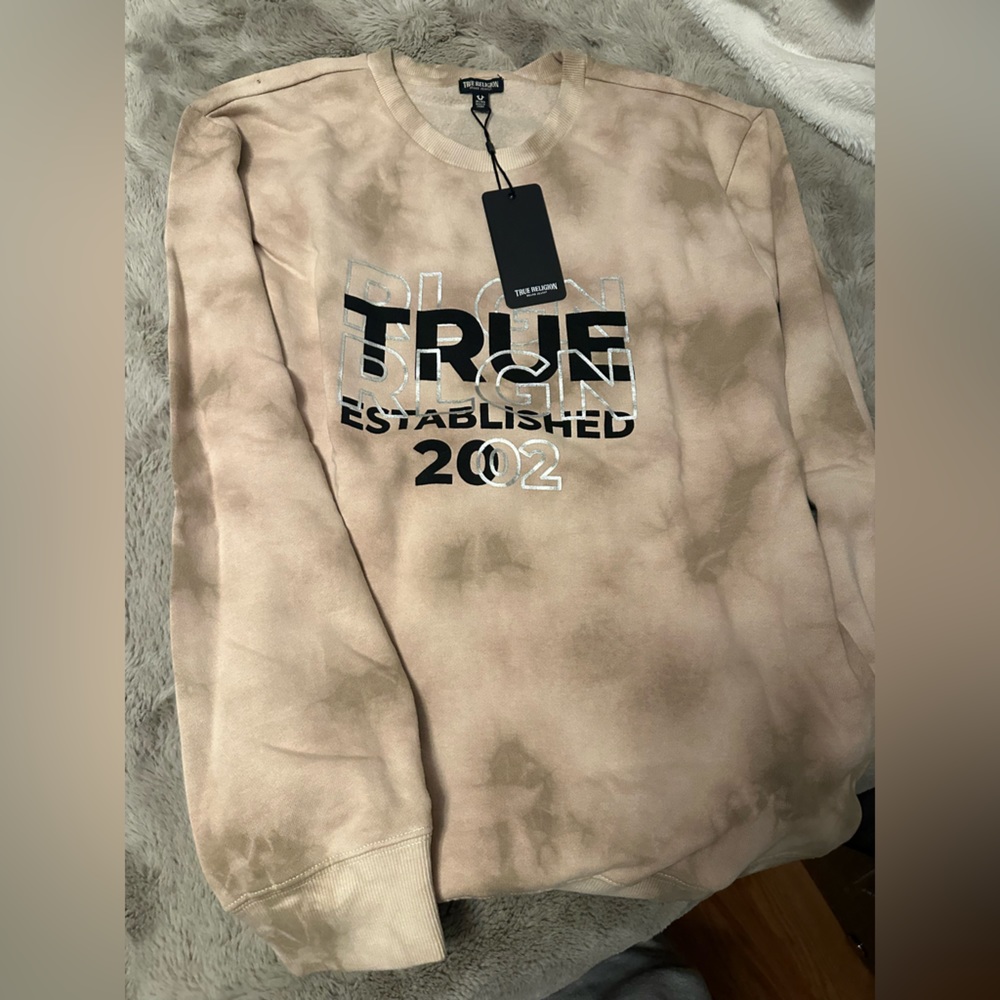 NWT - TRUE RELIGION LOGO CREWNECK SWEATSHIRT MENS SIZE XL